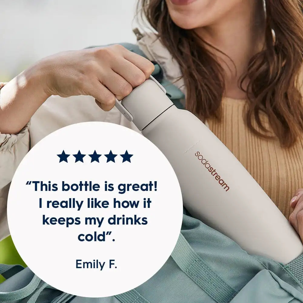 Sodastream Fizz & Go™ Insulated Stainless Steel Bottle Sand 30.4 oz
