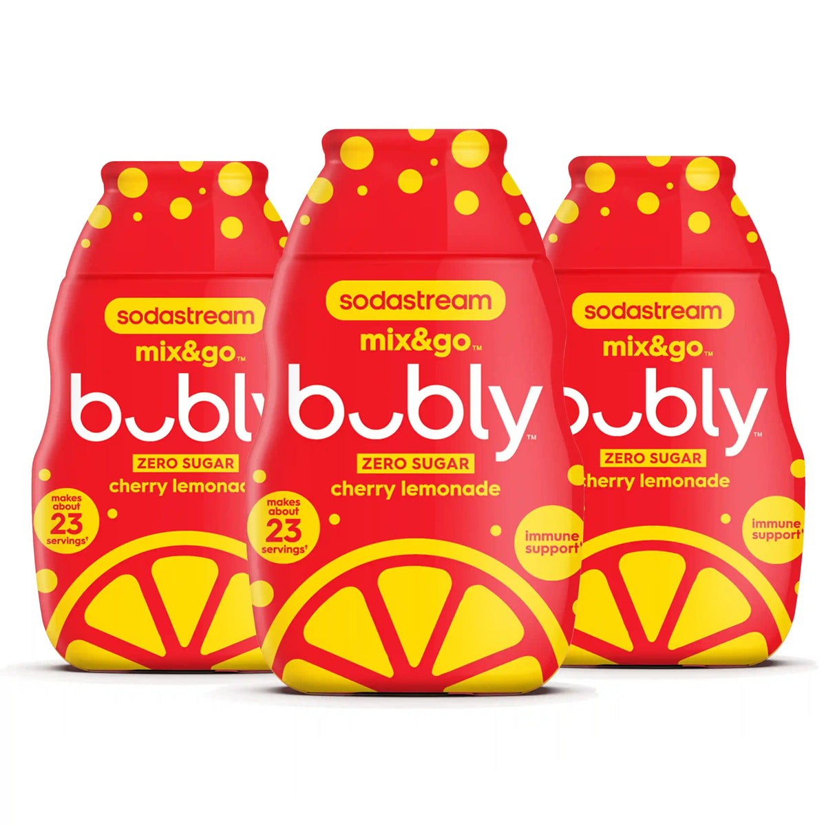 Sodastream mix&go™ bubly™ Cherry Lemonade Liquid Water Enhancer 3 Pack 3 x 92ml