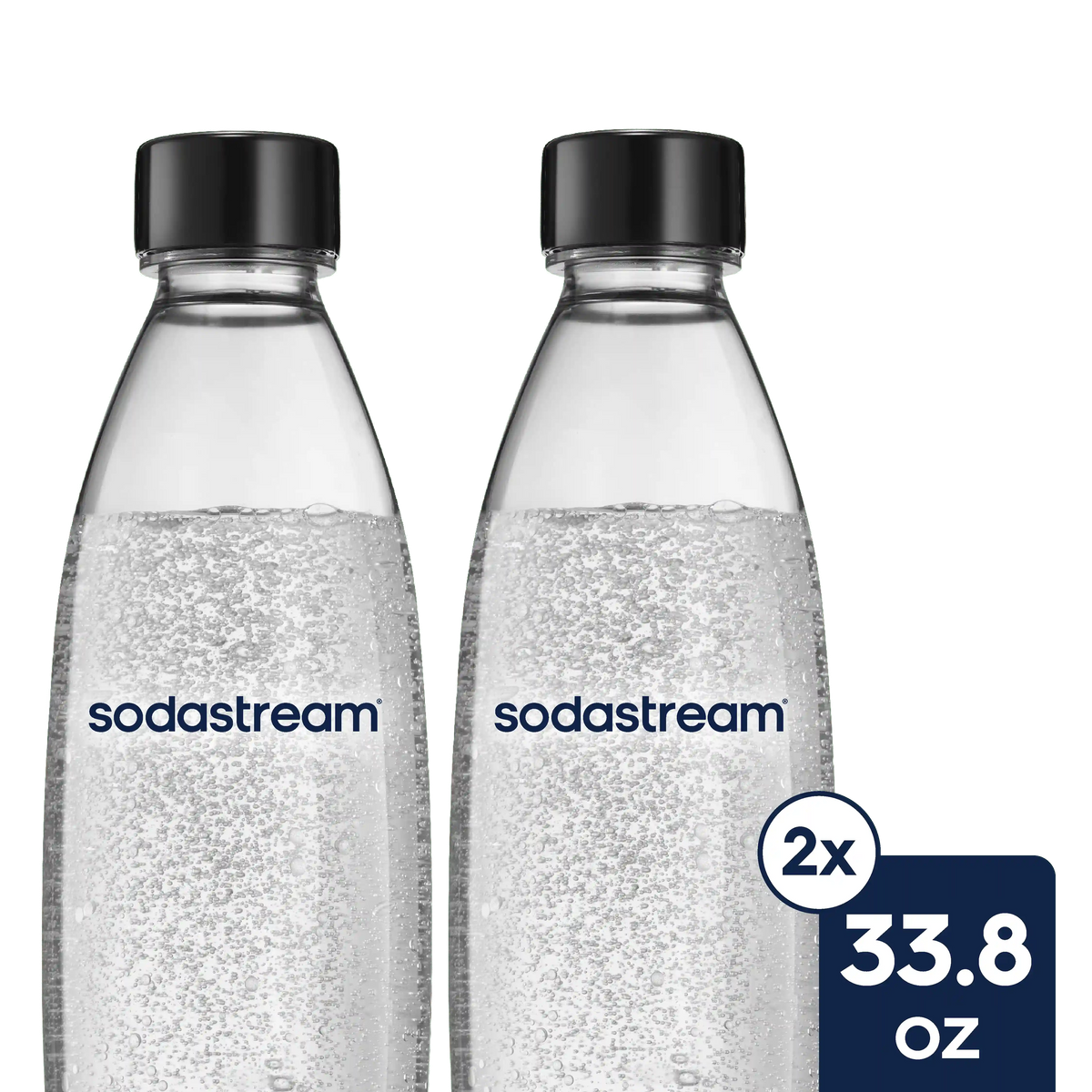 Sodastream Slim Sparkling Water Bottle Twin Pack Black 33.8 oz