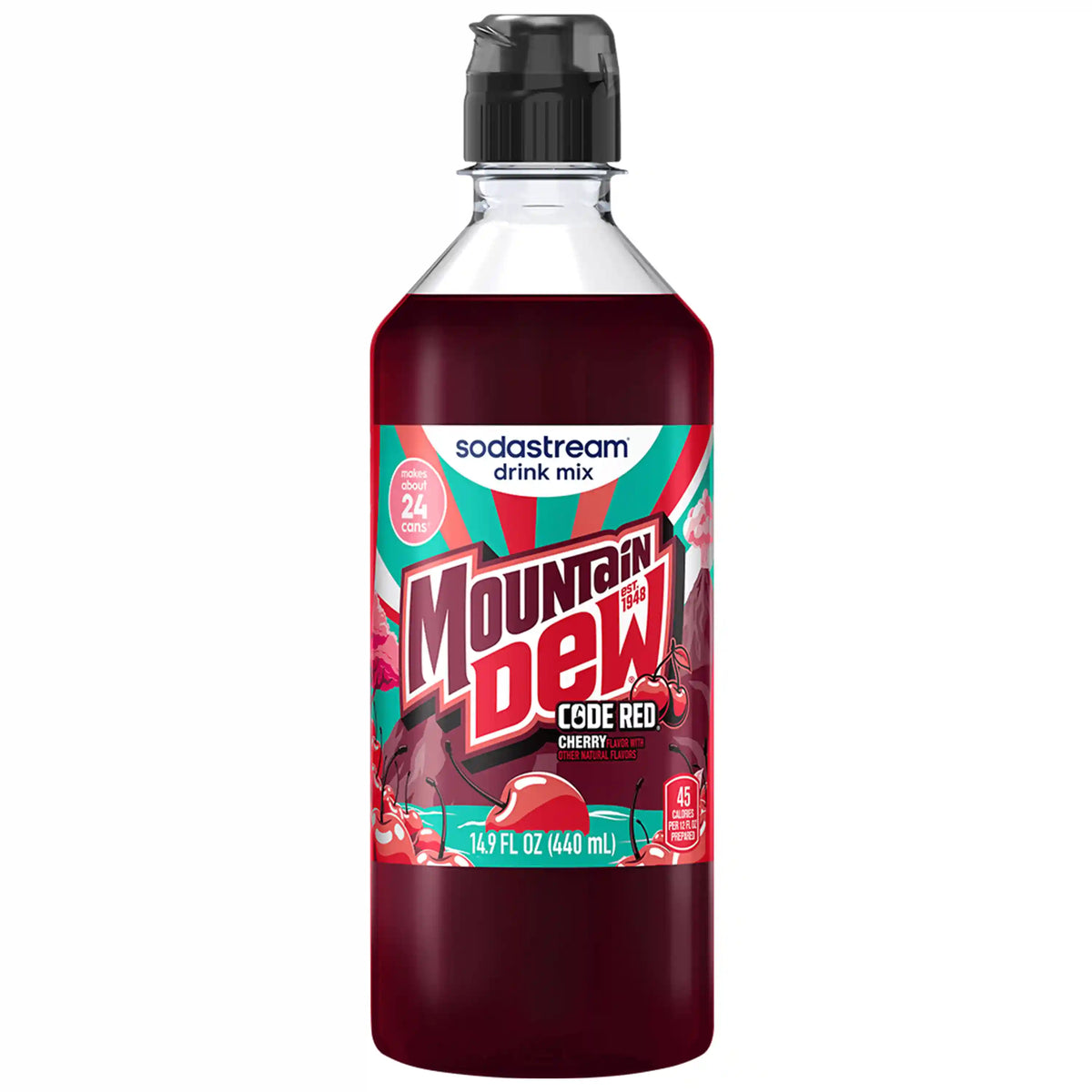 Sodastream MTN DEW Code Red Cherry Drink Mix 440ml