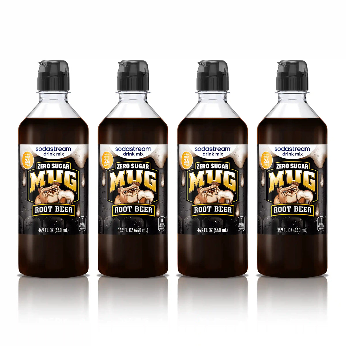 Sodastream MUG® Root Beer Zero Sugar Drink Mix 4 Pack 440ml