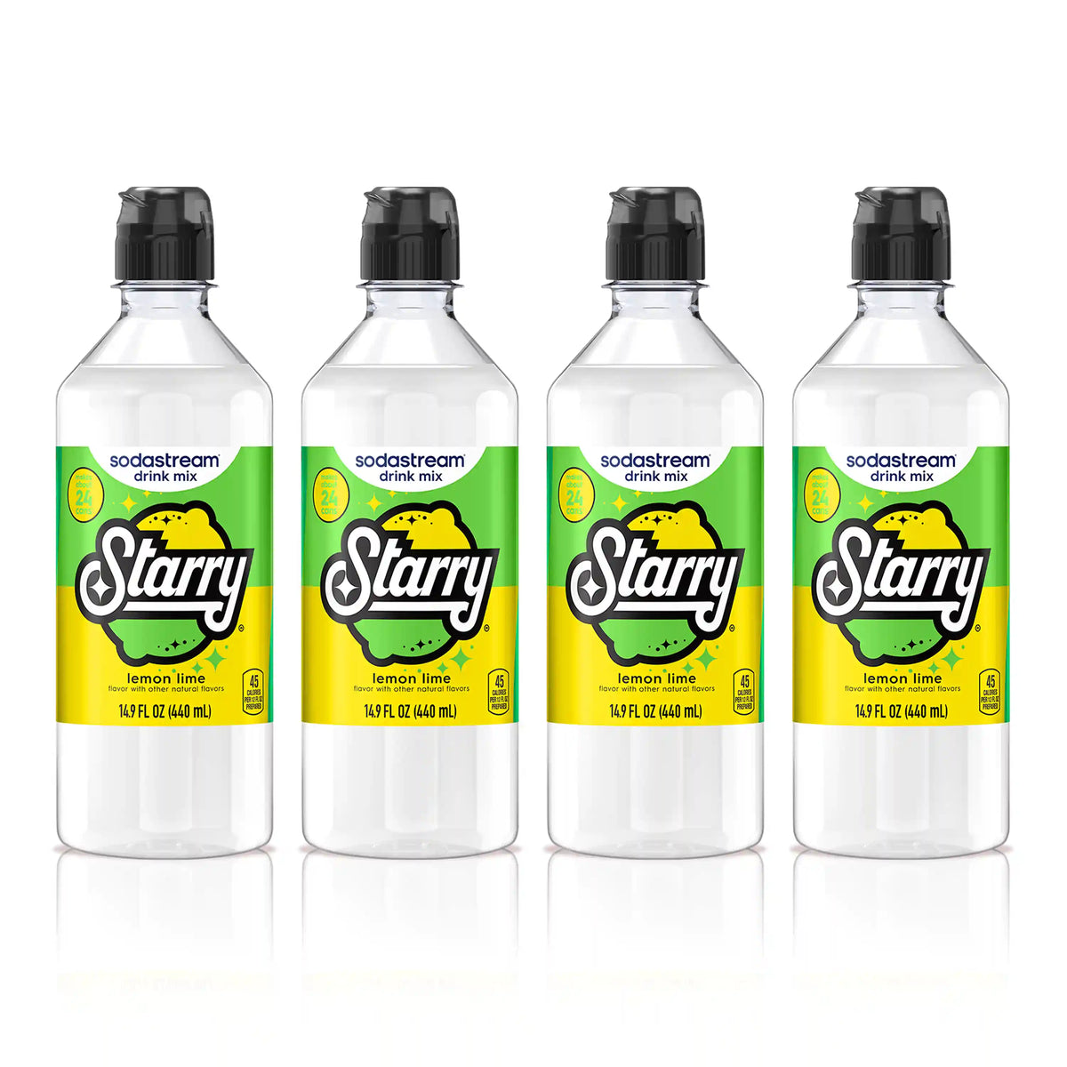 Sodastream STARRY® Lemon Lime Drink Mix 4 Pack 440ml