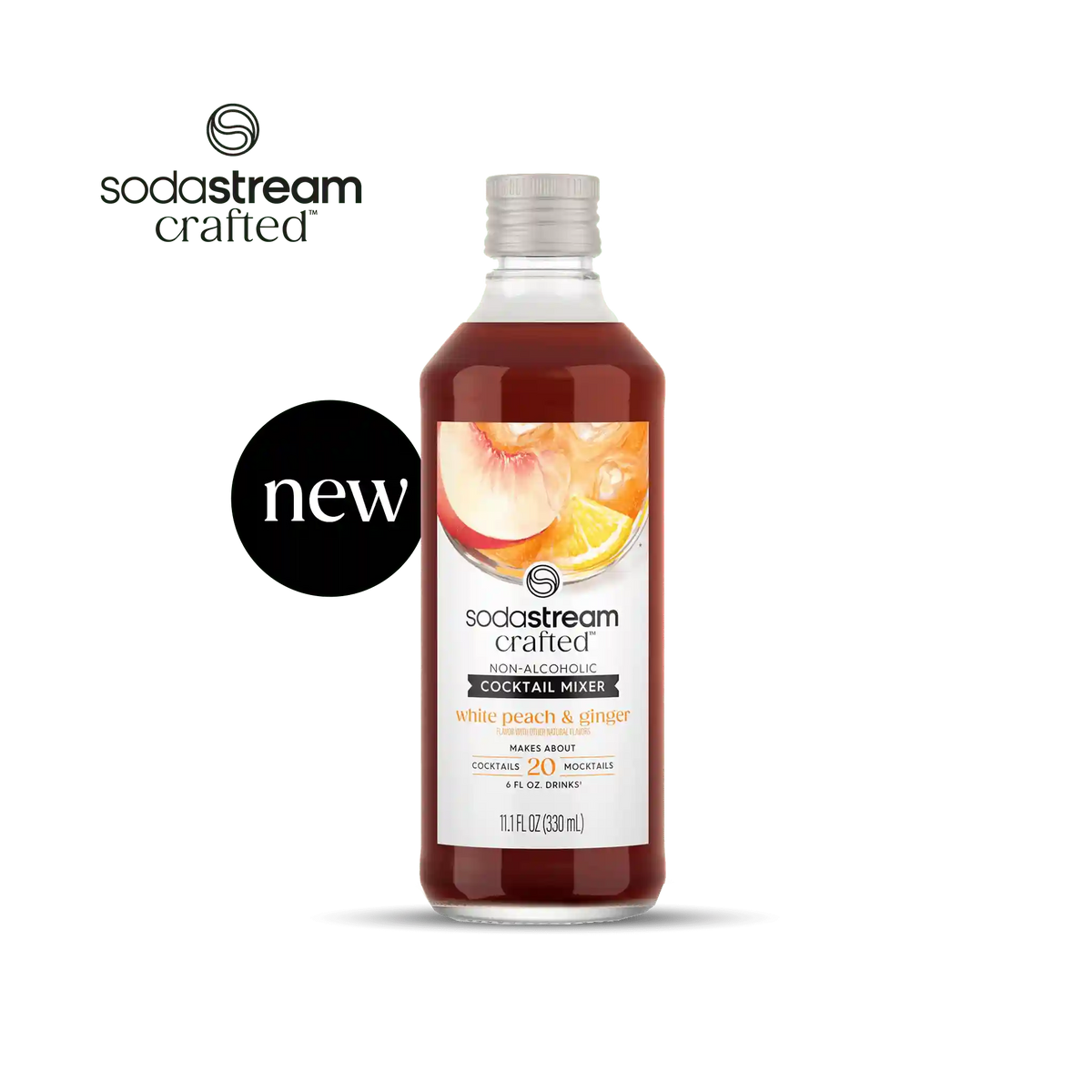 Sodastream Crafted® Mixers White Peach & Ginger Cocktail Mixer 330ml